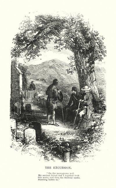 William Wordsworth: A kirándulás (metszet) alkotó: Myles Birket (after) Foster