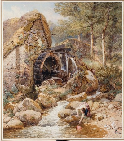 Egy régi vízimalom alkotó: Myles Birket Foster