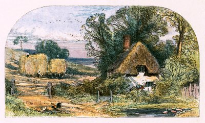 Illusztráció a "The Deserted Village"-hez alkotó: Myles Birket Foster