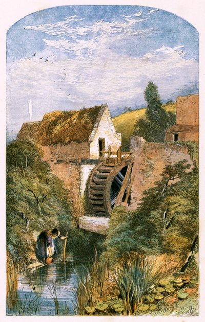 Illusztráció a "The Deserted Village"-hez alkotó: Myles Birket Foster