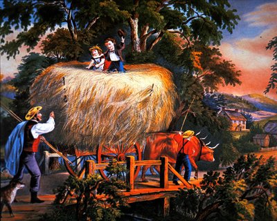 Amerikai vidéki élet: A szénakészítés ideje - Az utolsó rakomány alkotó: Currier and Ives