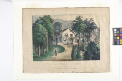 Chappaqua Farm, West Chester megye, New York (kézzel színezett litográfia) alkotó: N. and Ives J.M. (1824 95) Currier