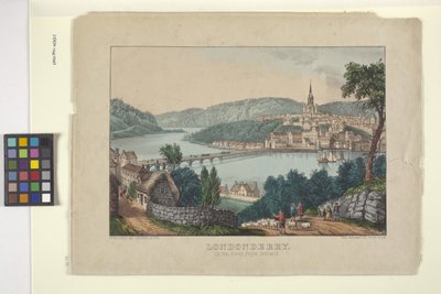 Londonberry (kézzel színezett litográfia) alkotó: N. and Ives J.M. (1824 95) Currier
