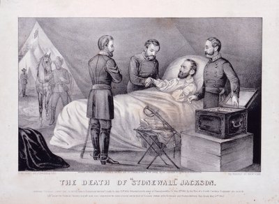 "Stonewall" Jackson halála (litográfia) alkotó: N. and Ives J.M. (1824 95) Currier