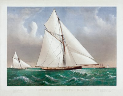 The Cutter Genesta, Currier & Ives alkotó: Currier and Ives