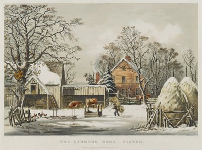 A gazda otthona – tél alkotó: Currier and Ives