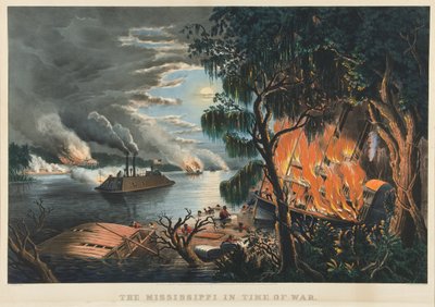 Mississippi háború idején alkotó: Currier and Ives