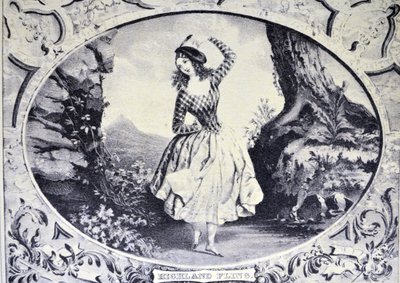 Currier & Ives illusztráció 19. század. Highland Fling alkotó: N. and Ives, J.M. Currier