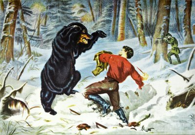 Currier & Ives illusztráció 19. század. Egy vadász élete. Szoros javítás. alkotó: N. and Ives, J.M. Currier