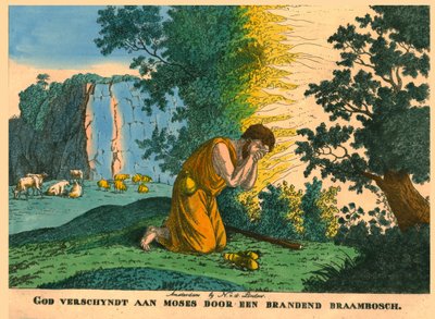 Mózes és az égő bokor. alkotó: N v d Linden