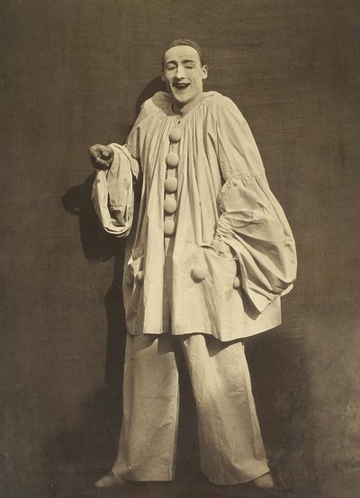 Pierrot Laughing (Charles Deburau francia pantomim), fotója: Gaspard-Felix Tournachon aka Nadar, c. 1855 alkotó: Nadar