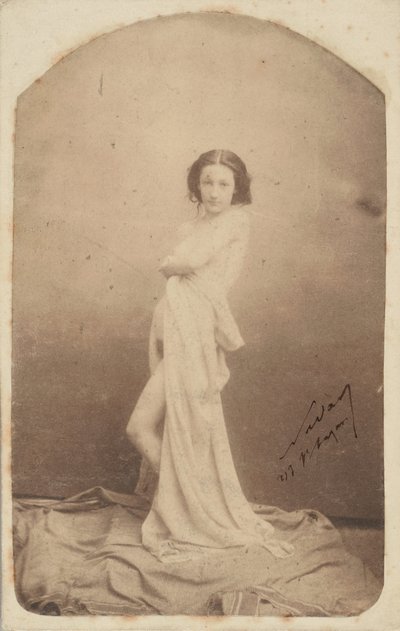 [Draped Standing Nude], 1856-59. alkotó: Nadar