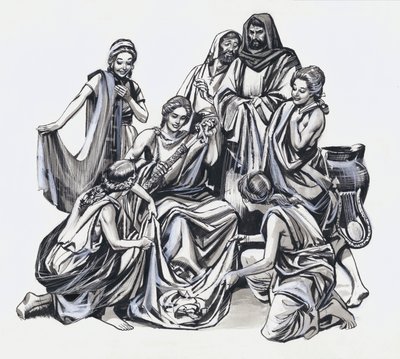 Akhilleusz és Odüsszeusz (gouache, papír) alkotó: Nadir Quinto