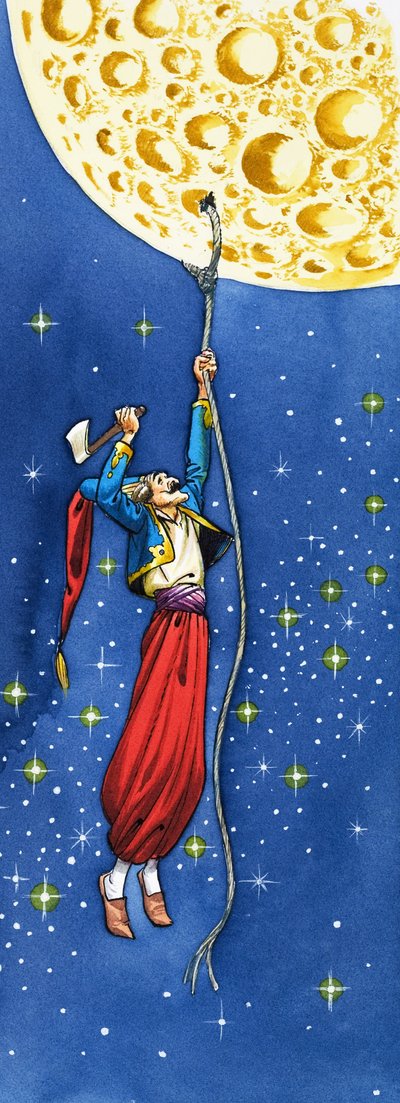 Münchhausen báró csodálatos kalandjai (gouache, papír) alkotó: Nadir Quinto