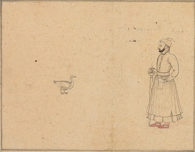 Raja Balwant Dev Singh és egy hattyú, 1750-55 körül alkotó: Nainsukh