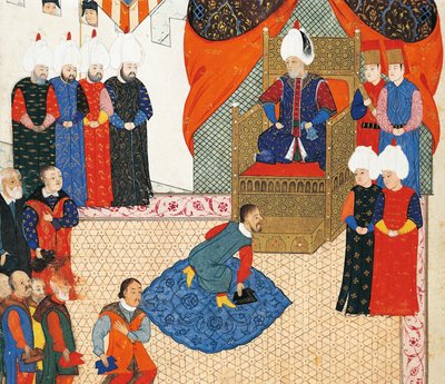 János Zsigmond magyar koronaherceg fogadása I. Szulejmántól június 29-én alkotó: Nakkaş Osman