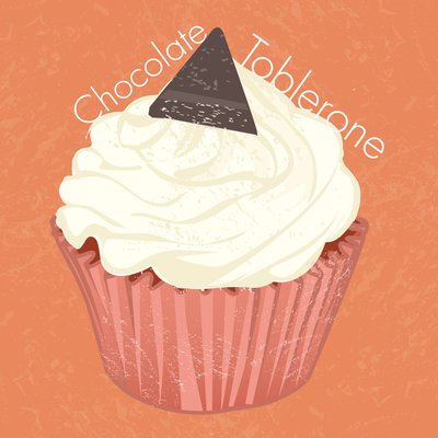 Csokoládé Toblerone Cupcake, 2019, digitális művészet alkotó: Nancy Moniz Charalambous
