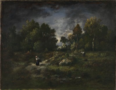 Erdei táj favágókkal alkotó: Narcisse Virgile Diaz de la Peña