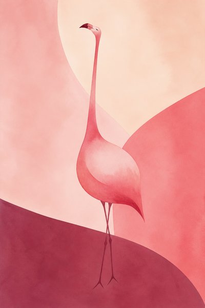 Elegáns rózsaszín flamingó alkotó: Natalie Bruns