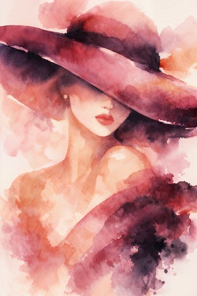 Elegáns, kalapos nő alkotó: Natalie Bruns