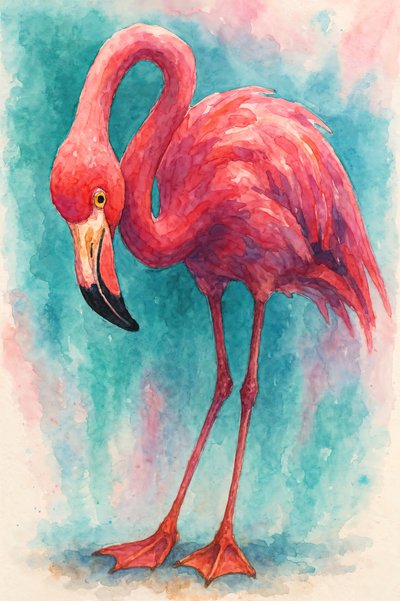 Kecses rózsaszín flamingó alkotó: Natalie Bruns