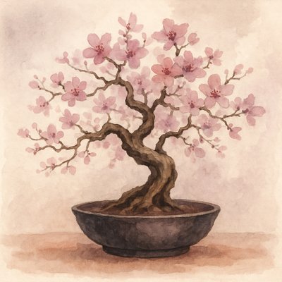 Rózsaszín cseresznye bonsai alkotó: Natalie Bruns