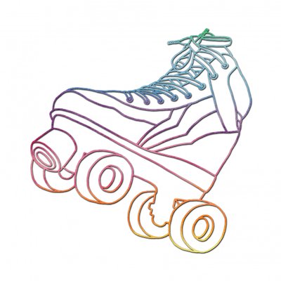 Retro Rainbow Skate alkotó: Natalie Bruns