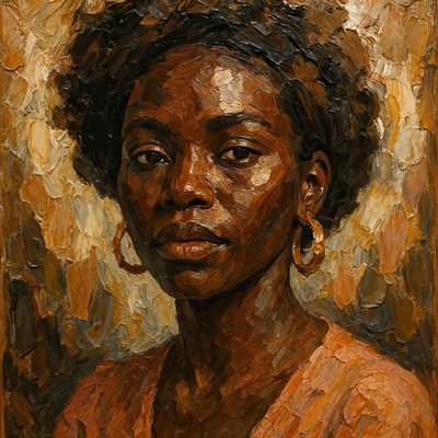 Texturált afrikai portré alkotó: Natalie Bruns