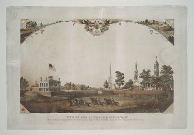 Kilátás a nyilvános térre, Atlanta, Ga. alkotó: Nathan B. Abbott