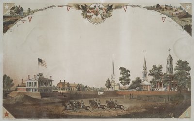 Kilátás a nyilvános térre, Atlanta, Georgia alkotó: Nathan B. Abbott