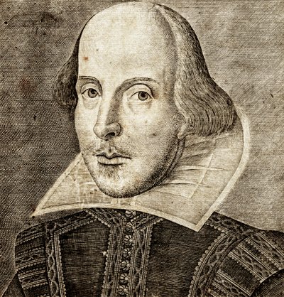 William Shakespeare portréja a Vígjátékok, történetek és tragédiák címlapján.... alkotó: Nathan Benn