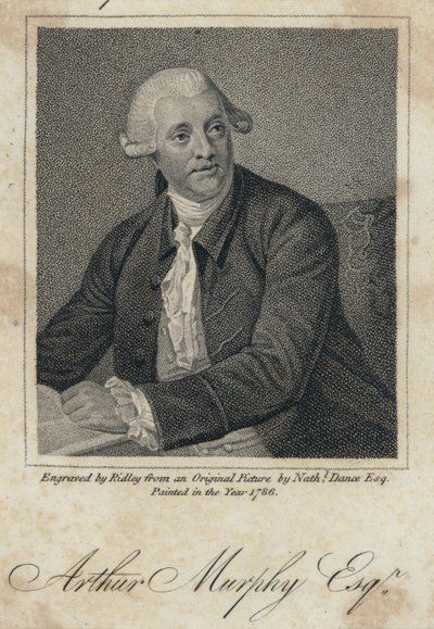 Arthur Murphy ír író (metszet) alkotó: Nathaniel (after) Dance-Holland