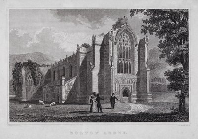 Bolton Abbey (metszet) alkotó: Nathaniel (after) Whittock