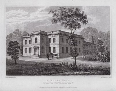 Farnley Hall, Walter Fawks székhelye (metszet) alkotó: Nathaniel (after) Whittock