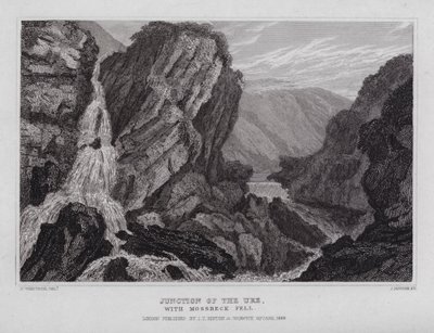 Az Ure csomópontja Mossbeck-fellel (metszet) alkotó: Nathaniel (after) Whittock