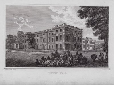 Newby Hall (metszet) alkotó: Nathaniel (after) Whittock