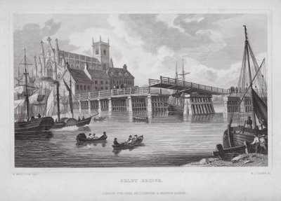 Selby Bridge (metszet) alkotó: Nathaniel (after) Whittock