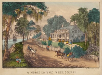 Egy otthon a Mississippi partján alkotó: Nathaniel Currier
