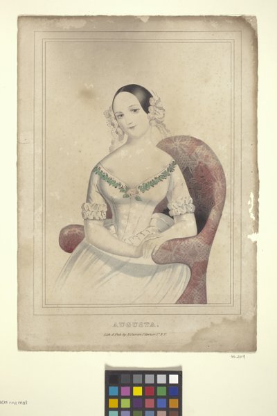 Augusta (kézzel színezett litográfia) alkotó: Nathaniel Currier