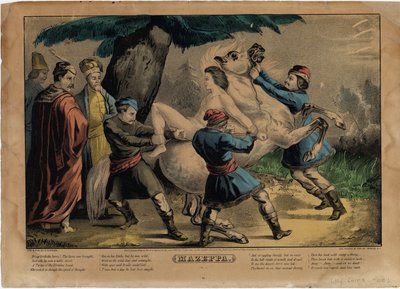 Mazeppa, az egyik tányér a négyből alkotó: Nathaniel Currier