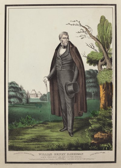 William Henry Harrison: Az Egyesült Államok kilencedik elnöke alkotó: Nathaniel Currier