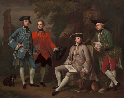 James Grant a Granttől, John Mytton, a Hon. Thomas Robinson és Thomas Wynne alkotó: Nathaniel Dance