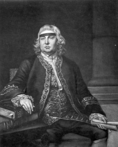 Sir John Fielding, metszett James McArdell alkotó: Nathaniel Hone