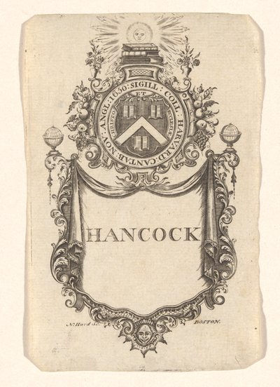 A Harvard College (Hancock) könyvtáblája alkotó: Nathaniel Hurd