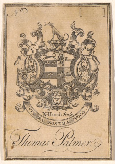 Thomas Palmer könyvtáblája alkotó: Nathaniel Hurd