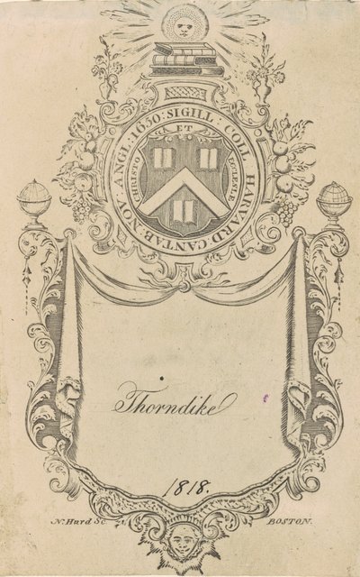 Harvard College könyvtáblája Krisztus és az egyház pecsétjével alkotó: Nathaniel Hurd