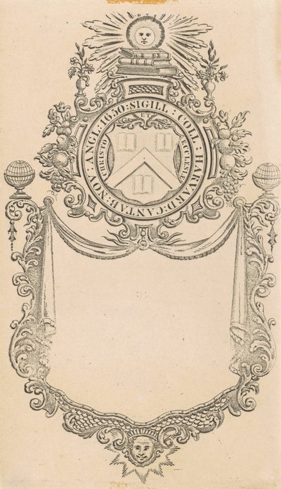 Harvard College könyvtáblája Krisztus és az egyház pecsétjével alkotó: Nathaniel Hurd
