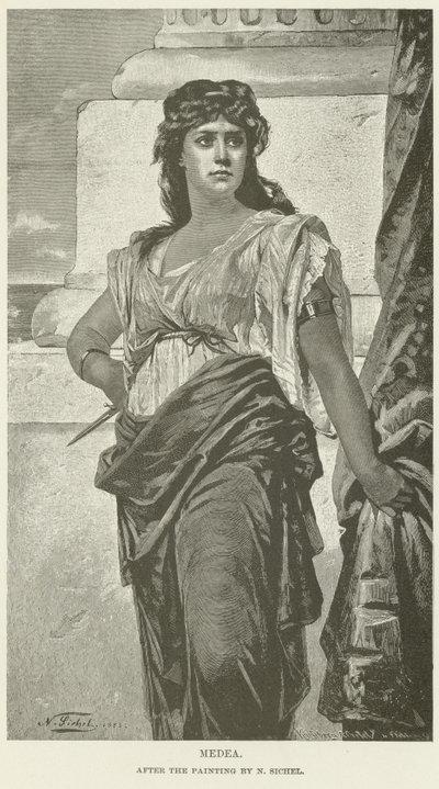 Médeia (metszet) alkotó: Nathaniel Sichel
