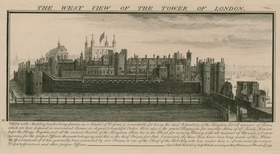 A londoni Tower nyugati kilátása alkotó: Nathaniel and Samuel Buck