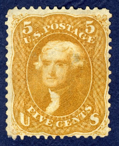 5c Jefferson kislemez, 1861. alkotó: National Bank Note Company